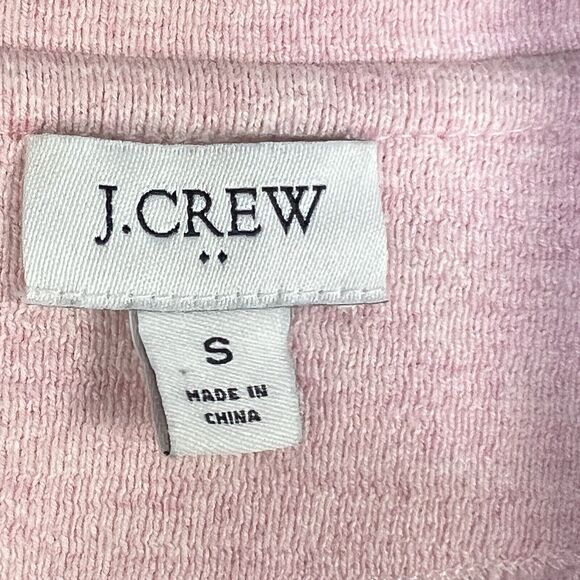 J. CREW Open Front Sweater Blazer Size S Heathered Pink Casual Work Preppy - Picture 3 of 4